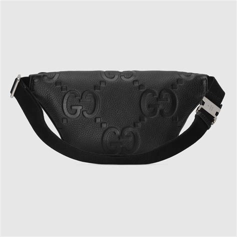 Marsupio con jumbo GG in pelle nera 